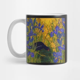 Iris and Moorhen Mug